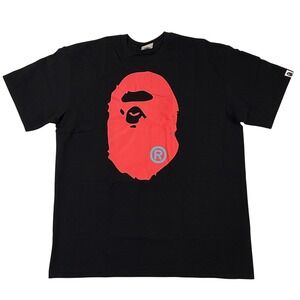 A Bathing Ape Big Ape Head Logo T-Shirt Black Red 2XL 001H8G110054M Mens Tee